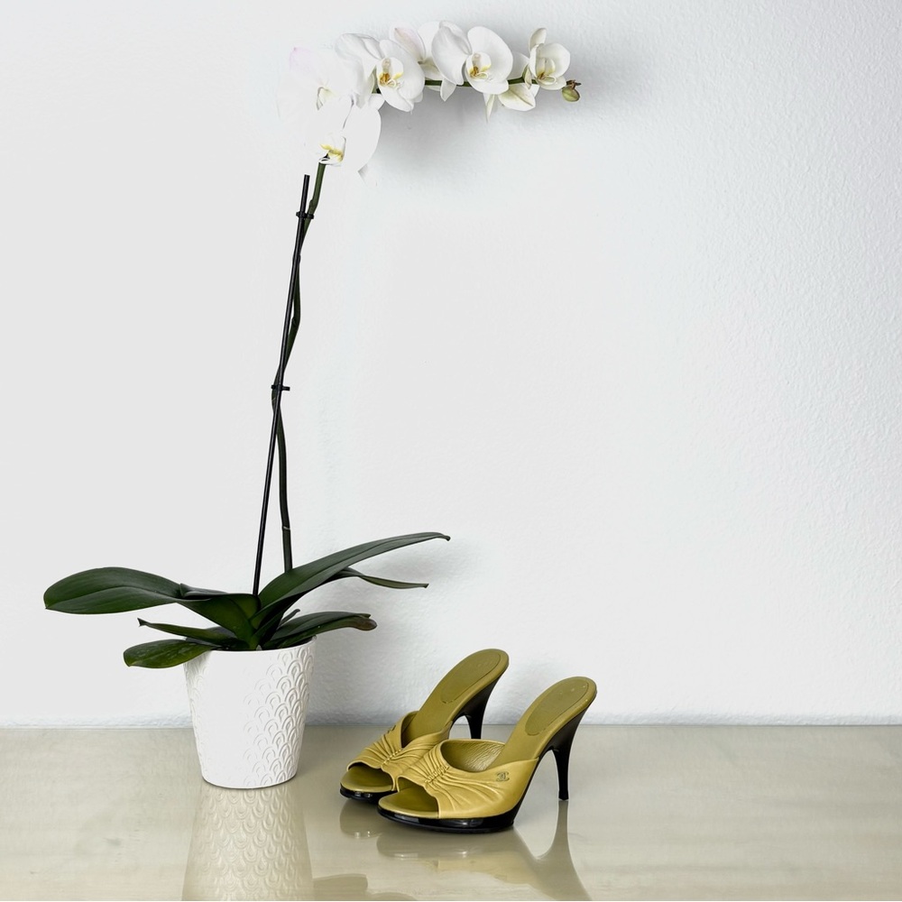 Chanel Chartreuse Heels